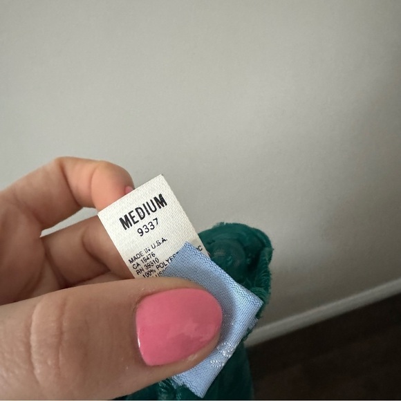 Emerald green vintage  Y2K lace cami lingerie top M - Picture 7 of 7